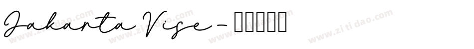 Jakarta Vise字体转换